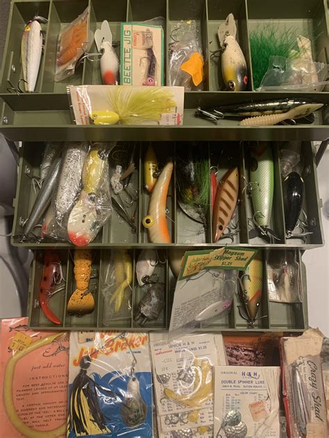 Some of my grandfather’s old fishing lures. Anything of value? : r/Fishing