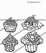 Zentangle Cupcakes And Muffins Coloring Page  Free Printable sketch template