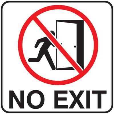 no exit sign clip art - Clip Art Library