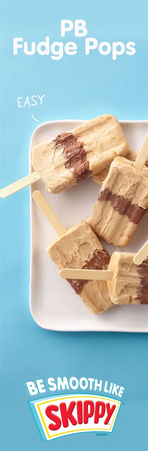 PB Fudge Pops - Recipes - Skippy® Brand Peanut Butter | Recipe | Desserts, Fudge pops, Fudge