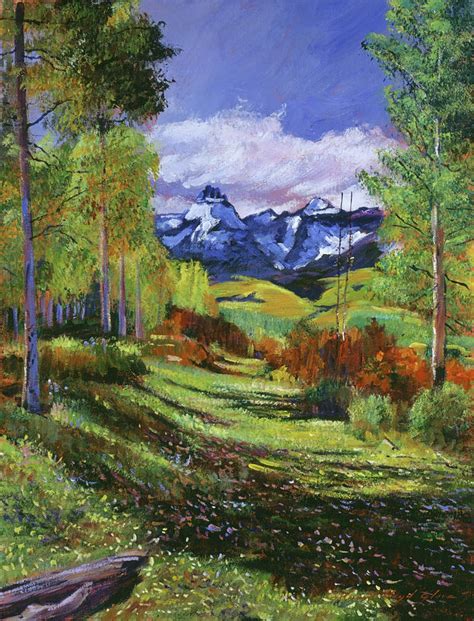 Warm Mountain Valley Painting by David Lloyd Glover - Fine Art America