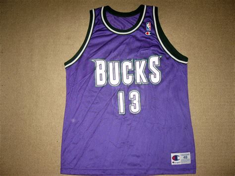 NBA GLENN ROBINSON Milwaukee Bucks Away Champion Jersey Size 48 XL Vintage | eBay