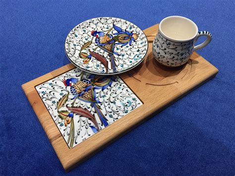 Small Engraved Wooden Ottoman Tray,coffee Table Tray,wooden Coffee Tray,farmhouse Kitchen Decor ...