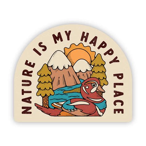 "Nature is my happy place" Sticker – Big Moods