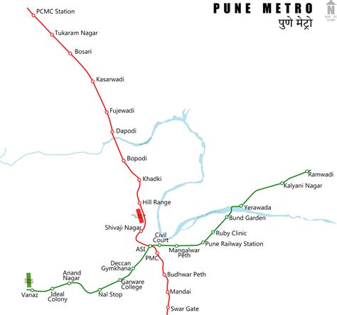 Pune Railway Line Map