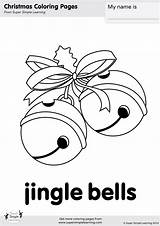 Christmas Bells Coloring Pages Kids sketch template