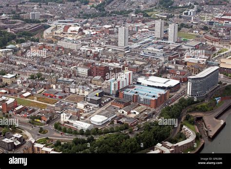 aerial view of Sunderland city centre, Tyne & Wear, UK Stock Photo - Alamy