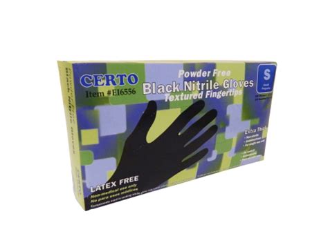 Black Nitrile Gloves, Powder Free (Industrial/Multipurpose) Small