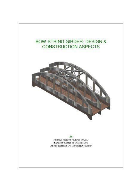 BOW-STRING GIRDER- DESIGN & CONSTRUCTION ASPECTS