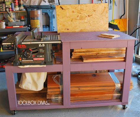 Table Saw Workbench with Wood Storage