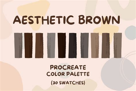 Aesthetic Brown Procreate Color Palette Graphic by SimonByArt ...