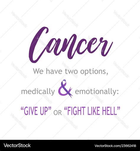 Cancer survivor quotes- give up or fight like hell