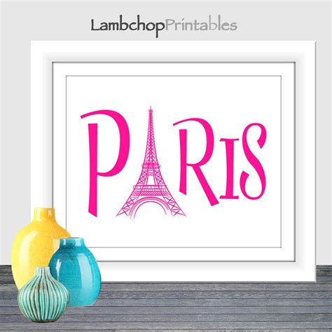 Paris Sign Hot Pink Paris Eiffel Tower 8x10 16x20 Paris - Etsy