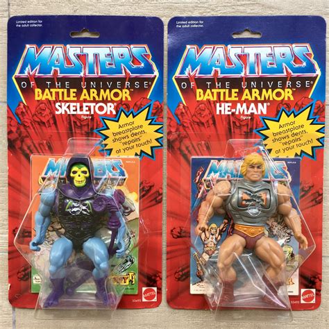 2 X Masters of The Universe Battle Armor He-Man & Skeletor Limited Edition Classics Mattel ...