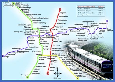 Bangalore Metro Map - ToursMaps.com