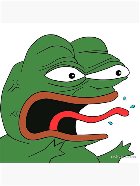 "Angry Pepe" Poster for Sale by nickvartanian | Redbubble