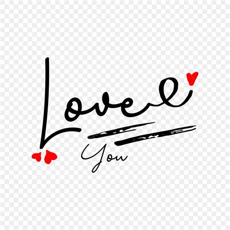 Thank You Calligraphy Vector Hd PNG Images, Love You Calligraphy Heart ...