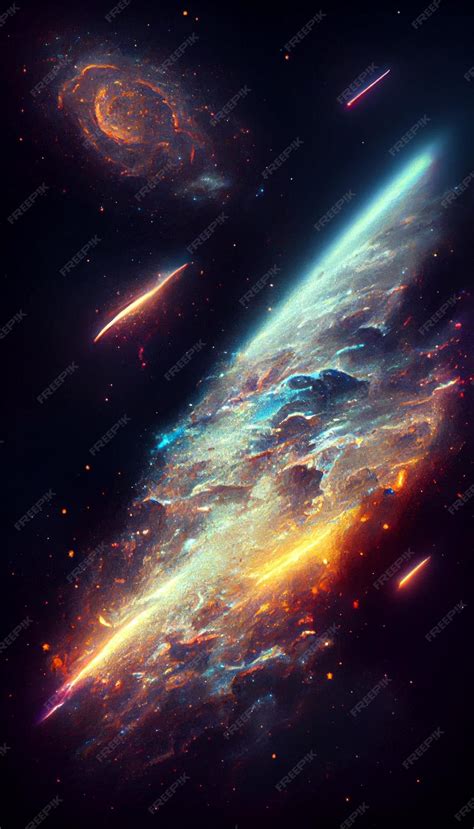 Premium Photo | Space epic realistic galaxy illustration