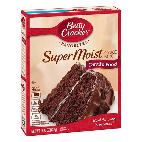 Betty Crocker Super Moist Devil's Food Cake Mix, 15.25 oz - Walmart.com