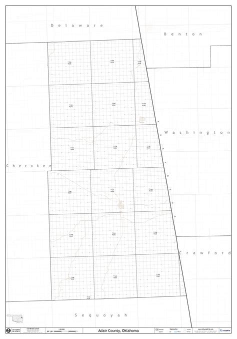 Adair County Oklahoma PDF Land Map | Adair county, Map, Adair