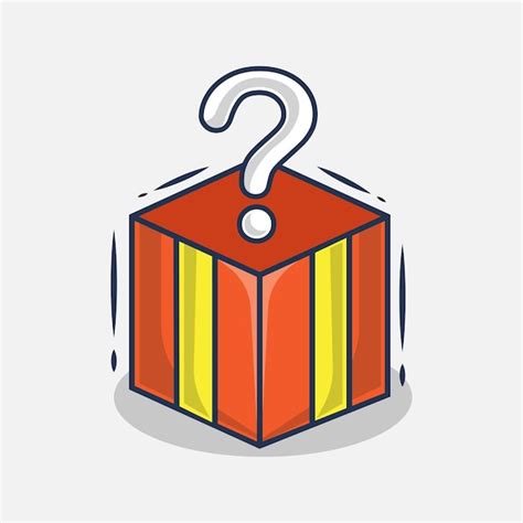 Premium Vector | Mystery box cartoon illustration