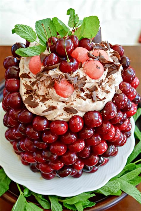 Watermelon Cherry Cake with Choco Coconut Cream | thefitfork.com