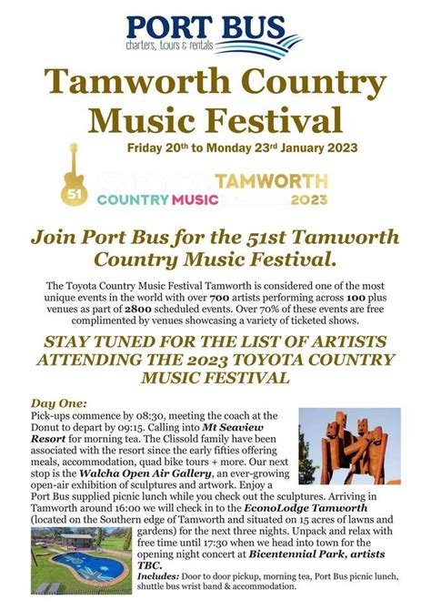 Tamworth Country Music Festival, Tamworth Country Music Festival, 20 January to 23 January