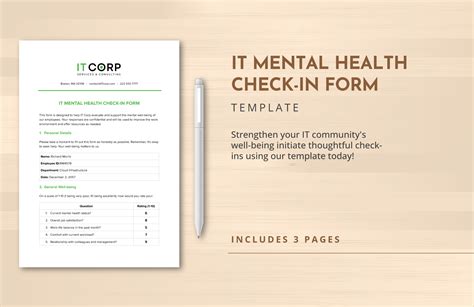 IT Mental Health Check-in Form Template in PDF, Word, Google Docs - Download | Template.net