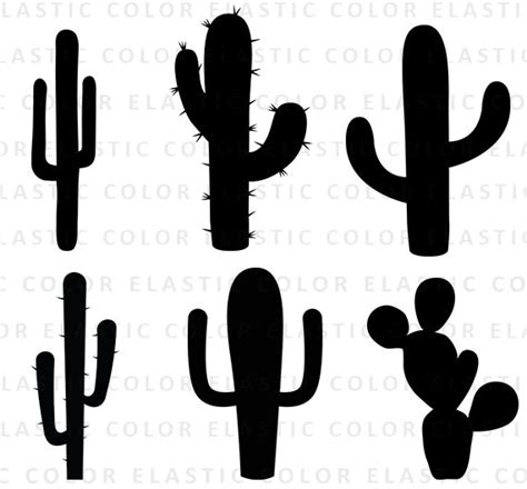 Cactus Svg Cactus Clipart Cactus Silhouette Cricut Files - Etsy