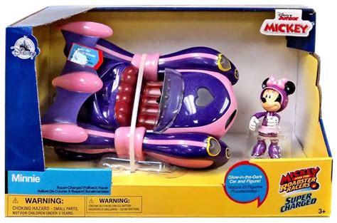 Disney Mickey Roadster Racers Super Charged Minnie Exclusive Pullback Racer - ToyWiz