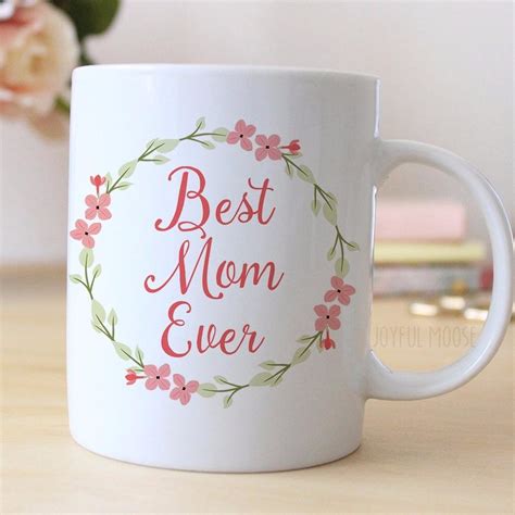 Best Mom Ever Coffee Mug - Mother's Day Gift - Coffee Mug Floral Gift | Glasmalerei