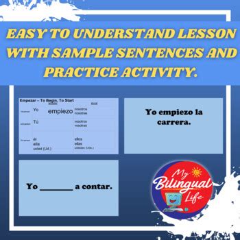 Empezar - Spanish Irregular Present Tense Verb Conjugation for PowerPoint