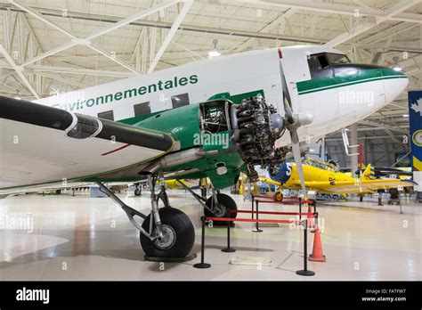 Two planes at the Canadian Warplane Heritage Museum in Hamilton, Ontario. The main plane is a ...