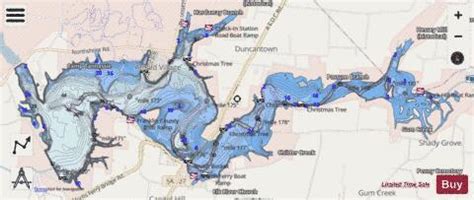 Woods Reservoir Fishing Map | Nautical Charts App