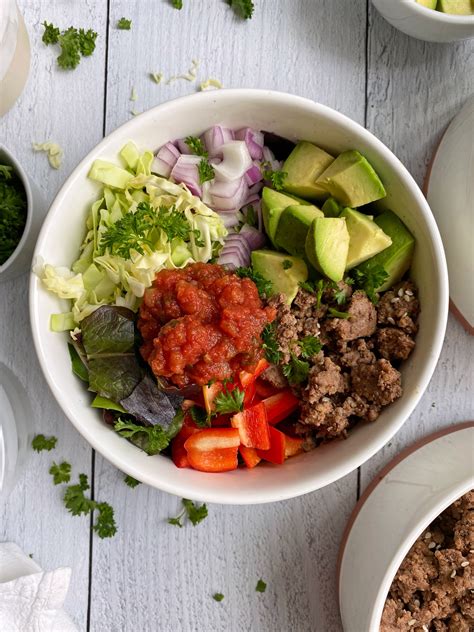 Paleo Taco Salad with Ground Beef - Bake It Paleo