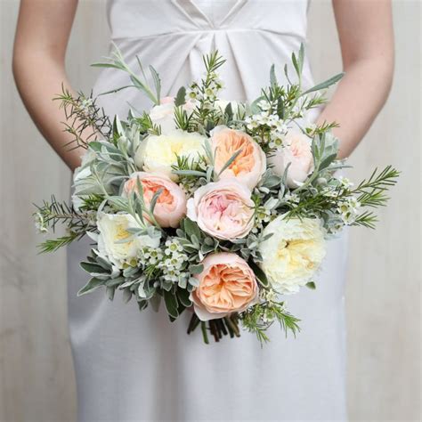 David Austin Rose Knot Bridal Bouquet (With images) | David austin roses bouquet, David austin ...