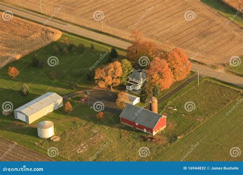 Aerial view of small farm stock photo. Image of small - 16944832