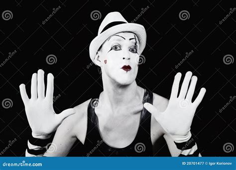 Theater Actor In Makeup Mime Clown Stock Image | CartoonDealer.com #20701477