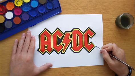 How to draw the AC/DC logo - YouTube