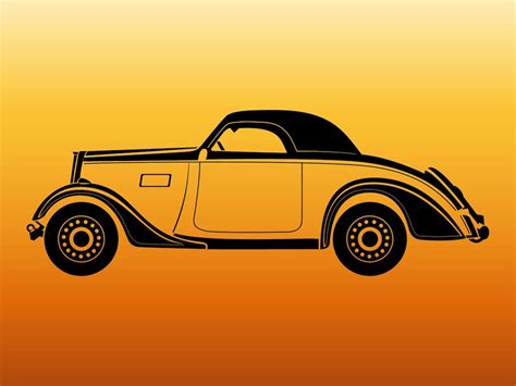 Vintage Car Outlines Vector Art & Graphics | freevector.com