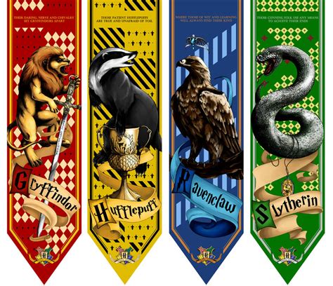 Hogwarts House Banners Printable - Printable Word Searches