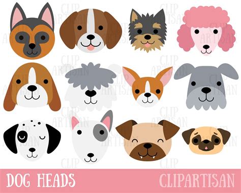 Dog Head Clipart, Dog Mask Printable - Etsy