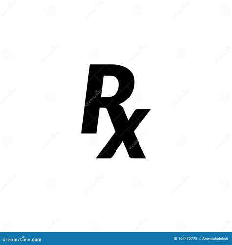 Rx Prescription Medical Symbol Cartoon Vector | CartoonDealer.com #164470815