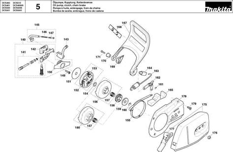 Makita chainsaw parts diagram