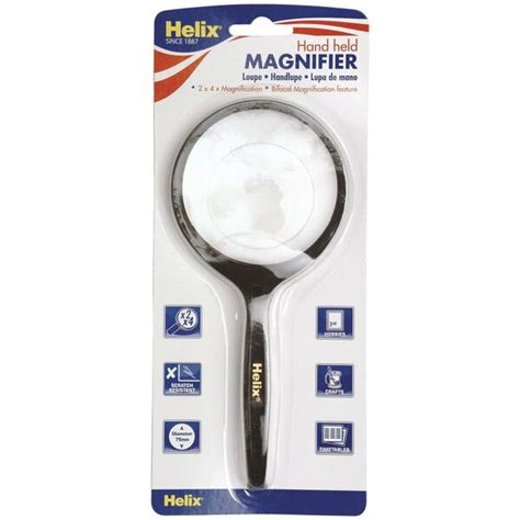 Helix 2x and 4x Handheld Magnifying Glass | Officeworks