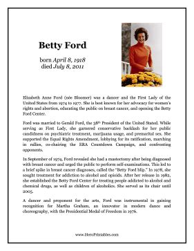 Betty Ford Hero Biography