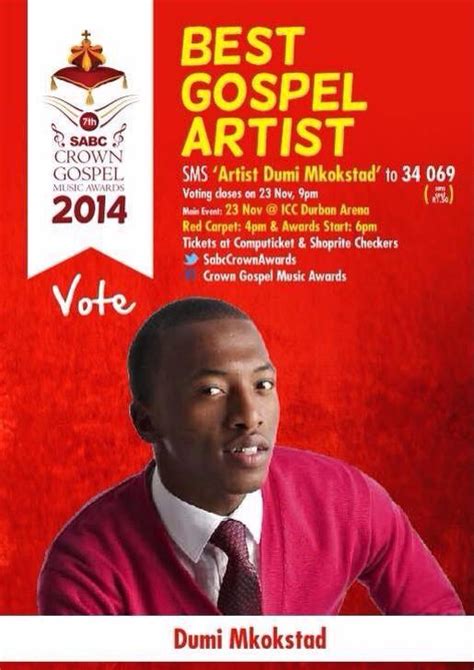 DUMI MKOKSTAD. on Twitter: "BEST GOSPEL (ARTIST DUMI MKOKSTAD) to 34069 ...