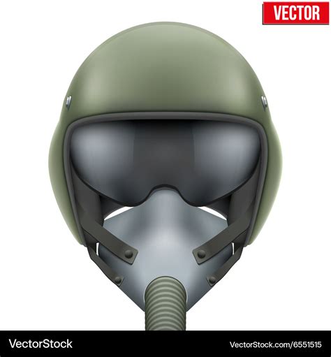 Military flight fighter pilot helmet Royalty Free Vector