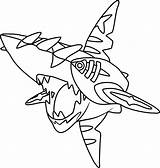 Sharpedo Coloring Page sketch template