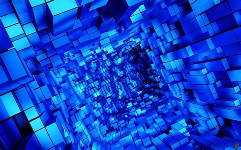 1920x1080px | free download | HD wallpaper: 3D, square, tunnel, light blue, pattern, backgrounds ...